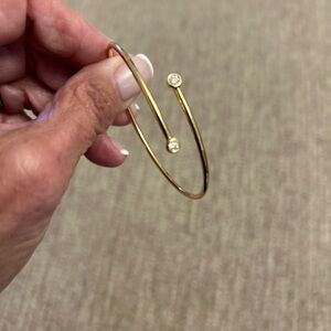 Elsa Peretti-Diamond Gold Hoop Single-row Bangle Bracelet